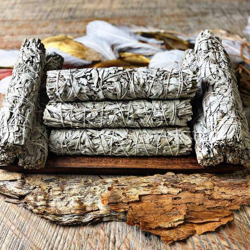 Large White Sage Smudge (22-23cm)- Tool Rolled - 20 Pack